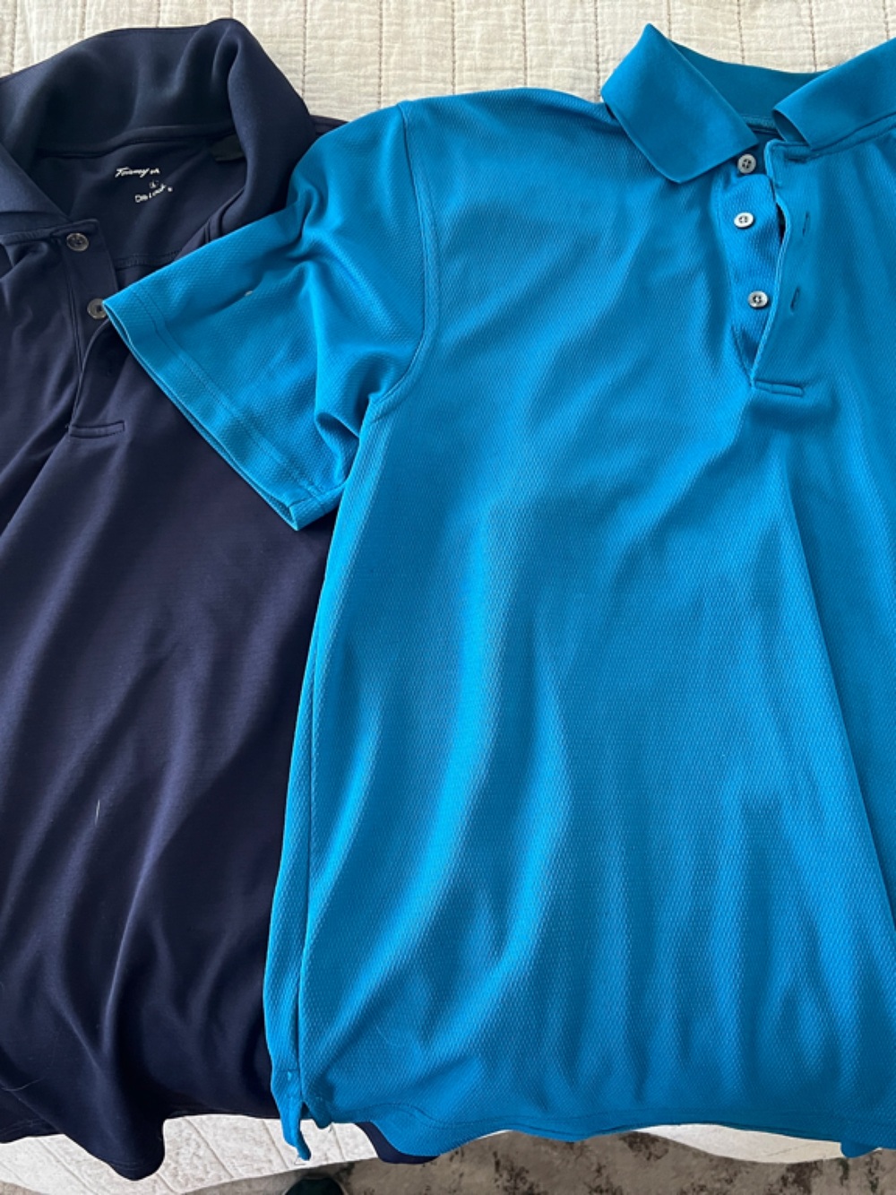PGA Tour Men's Polo Shirts - Navy and Bright Blue